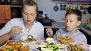 Мукбанг Домашний Лагман с курицей /Ване понравился ☺️