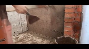 Цементно песчаная штукатурка.