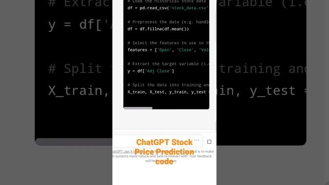 Stock price analysis & prediction code #chatgpt #pythonprogramming #python #algorithm  #pythontrick