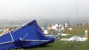 Мощный ураган и ливень обрушились на якутское село Борогонцы во время спортивных соревнований