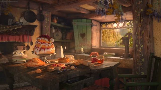 ? ? АТМОСФЕРА ЛЕТНЕЙ КУХНИ,дровяная печь,звуки взбитых сливок,звуки выпечки,звуки природы смотреть онлайн