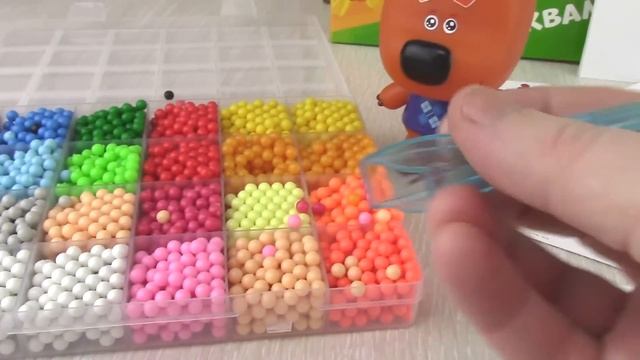 Кеша из маленьких шариков - Аквамозаика Ми-ми-мишки! Мультики с игрушками ??☁️ для детей смотреть онлайн