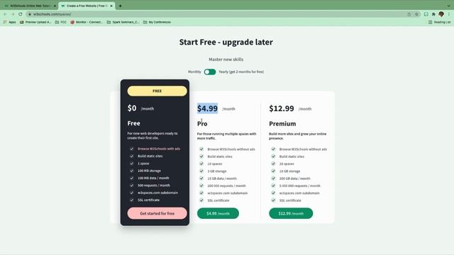 How to create your W3School Spaces Pro Account смотреть онлайн