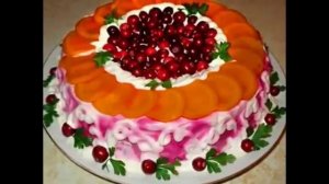 Украшение салатов-кулинарные шедевры