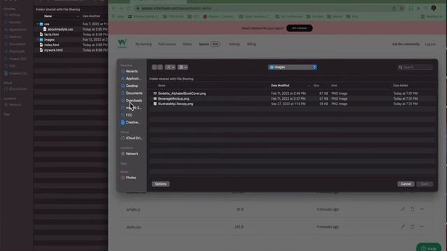 How to upload your local root folder to W3Schools Spaces