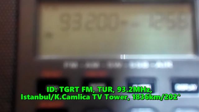 19.06.2021 09:58UTC, [Es], TGRT FM, Турция, 93.2МГц, 1836км