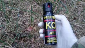 Газовый баллончик Pfeffer KO Jet 100ml - тест на дальность и время работы.