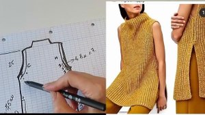 ТРЕНДОВЫЙ ЖИЛЕТ С ВОРОТНИКОМ СТОЙКА.СТИЛЬНЫЙ ЖИЛЕТ СПИЦАМИ.ЭКСПРЕСС МК. описание вязания.