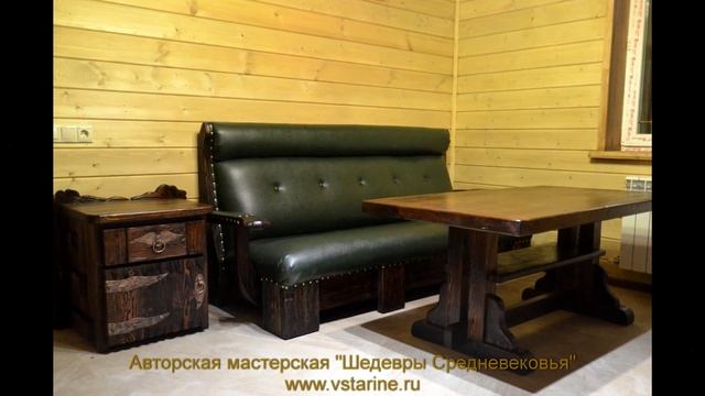Деревянная мебель под старину из массива сосны в стиле 