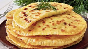 Вкуснейшие Кутабы с картофелем,брынзой и зеленью!//Delicious Kutabs with potatoes, cheese and herbs!