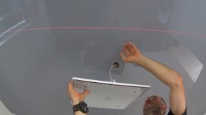 Способы монтажа плоской светодиодной люстры на натяжной потолок.  Ростов-на-Дону