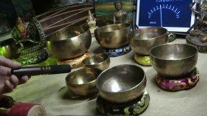 набор "Анахата"из семи чаш 18 - 10 см семь металлов