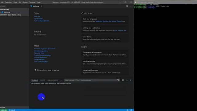 Remote Development using VSCode in Raspberry Pi 3