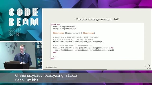 Sean Cribbs - Chemanalysis: Dialyzing Elixir | Code BEAM SF 19
