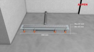 Установка монтаж водоотводящего желоба ALPEN для душевой