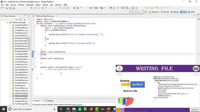Learn About File Handling in Java | Core Java | @TechRanch