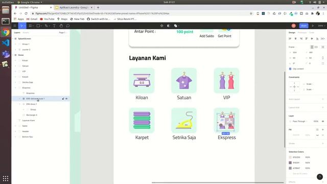 UI Design/Prototyping Laundry App dengan Figma : 5. Membuat Menu Layanan dan Pesanan Aktif смотреть онлайн