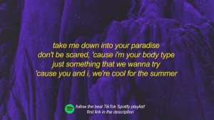 Demi Lovato - Cool for the Summer (sped up) Lyrics got my mind on your body and your body on my mind