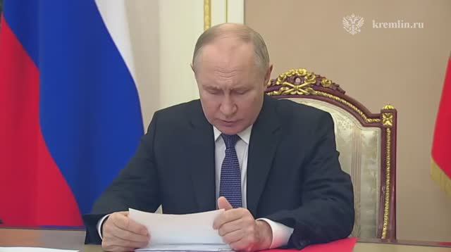 Владимир Путин. Совещание с постоянными членами Совета Безопасности 5 апреля 2024 года.