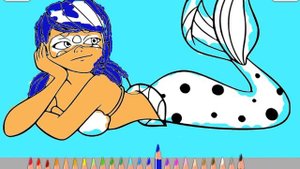 Рисовать Леди Баг русалочку (Ladybug Coloring Book)
