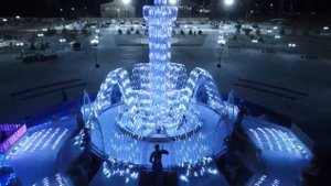 Невероятно красивый Зимний Фонтан в Ставрополе