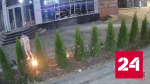 Камера сняла, как из-за подожженного пуха начинается пожар - Россия 24