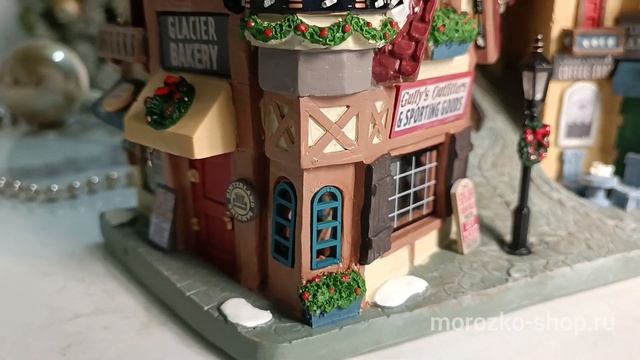 Фасад 'Улица отдыха', полистоун, подсветка, 30х33х17 см, батарейки 15738-lemax смотреть онлайн