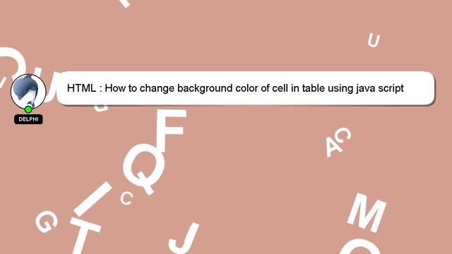 HTML : How to change background color of cell in table using java script смотреть онлайн