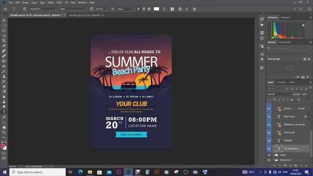 How to work with the templates in Adobe photoshop to create a flier or poster step to step смотреть онлайн