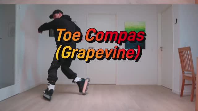 Wheels in Balance_Toe Compas (Grapevine)-Wizard and flowskating tutorial