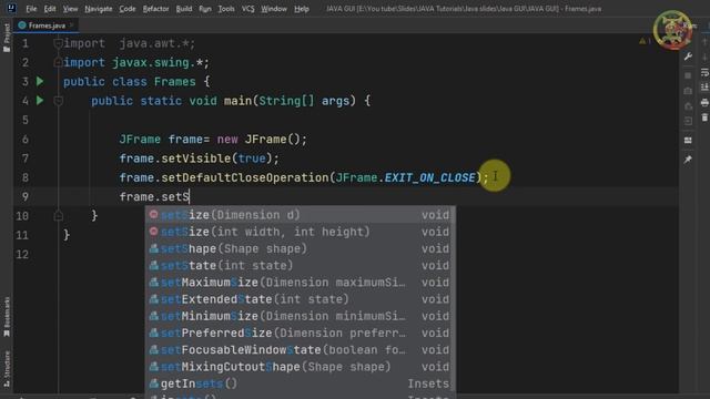 Java GUI #4 JFrame смотреть онлайн