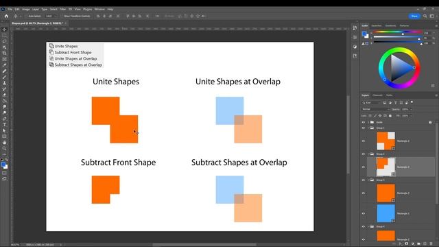 How to Combine Shapes in Adobe Photoshop 2023 смотреть онлайн