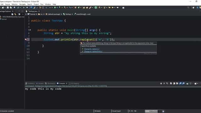 How to replace the occurrences of a substring in a given String using the Java replace() , replaceA