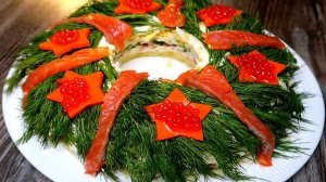 Салат Рождественский Венок отличная замена Оливье на праздничном столе! Гости сметут его первым!