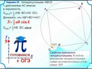 ОГЭ-24. Вписанный четырёхугольник