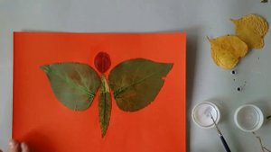 Как из листьев сделать бабочку