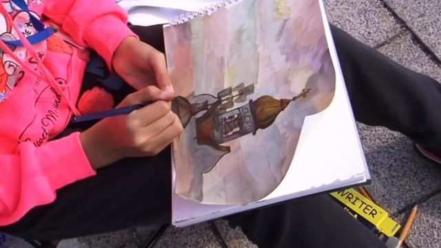 Школьный пленэр у Храма Христа Спасителя смотреть онлайн