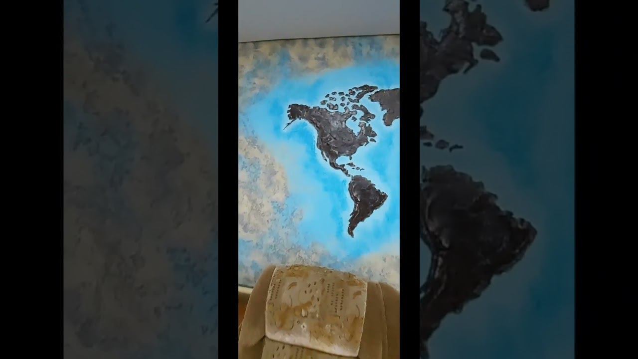 барельеф  в  виде  карты.  декор стен мастерская СЕРЖиКо . #сказочнаямастерскаяколесникова