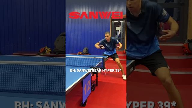 Играю SANWEI gear hyper 39* для бэкхенда - #tabletennis