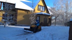 Лучший минитрактор Stiga Estate 2084 уборка снега