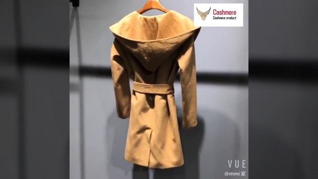 Женское кашемировое пальто с капюшоном, короткое из верблюжьей шерсти, осенне зимнее классическое
