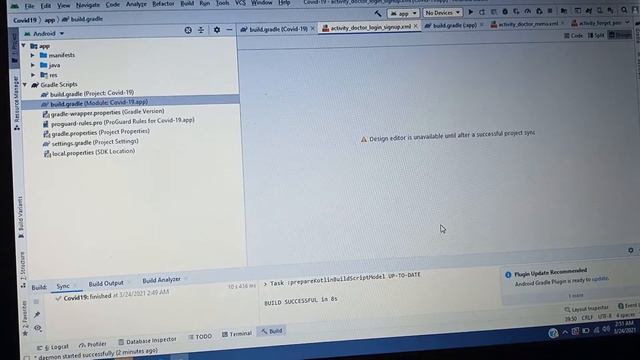Design Editor is Unavailable Until After a Successful Project Sync in Android Studio | XML not show