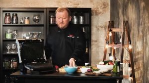 Шаверма из индейки с овощами гриль и йогуртовым соусом в Tefal Optigrill GC702