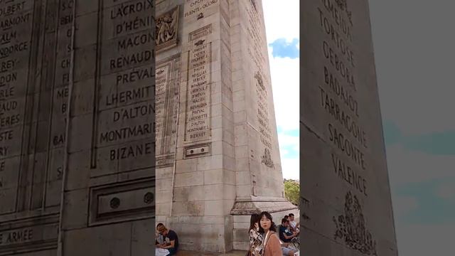 Paris France At the base of the Arc de Triomphe-Триумфалната арка Париж