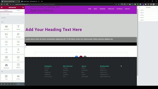 How to make a sticky hidden footer using Elementor Pro - 2022 tutorial. смотреть онлайн