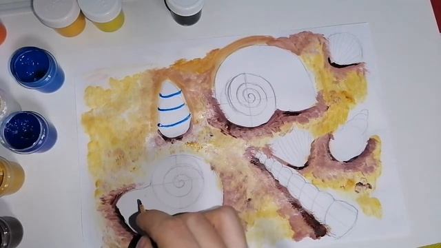 Рисуем морские ракушки! how to draw shells смотреть онлайн