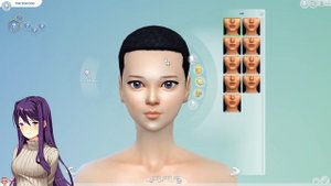The Sims 4 - Create-a-Sim: Doki Doki Literature Club! (CC download in description!) | 심즈4: 도키도키문학클럽