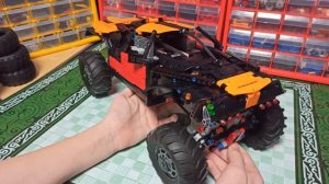 Крутейший внедорожник на 4 L моторах Колеса 107 мм огромный ход подвески Самоделка из лего техник