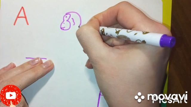Простые рисунки для детей. Превращаем буквы в животных!!! смотреть онлайн