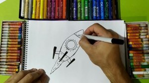 Рисуем Ракету в Космосе /Новая серия про Ракету/Урок Рисования/Draw a rocket in space/Drawing Lesso